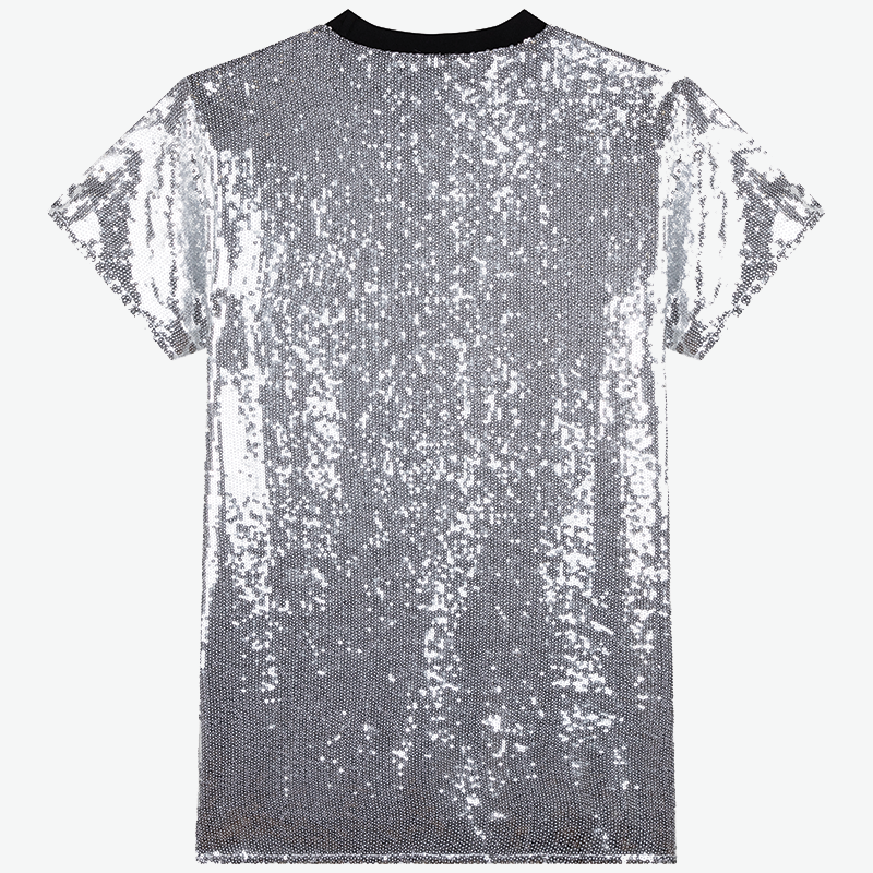 DKNY Silver Sequined Dress