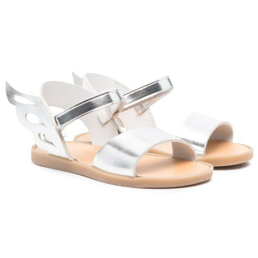 Babywalker Girl's Silver Lateral Winged Sandals