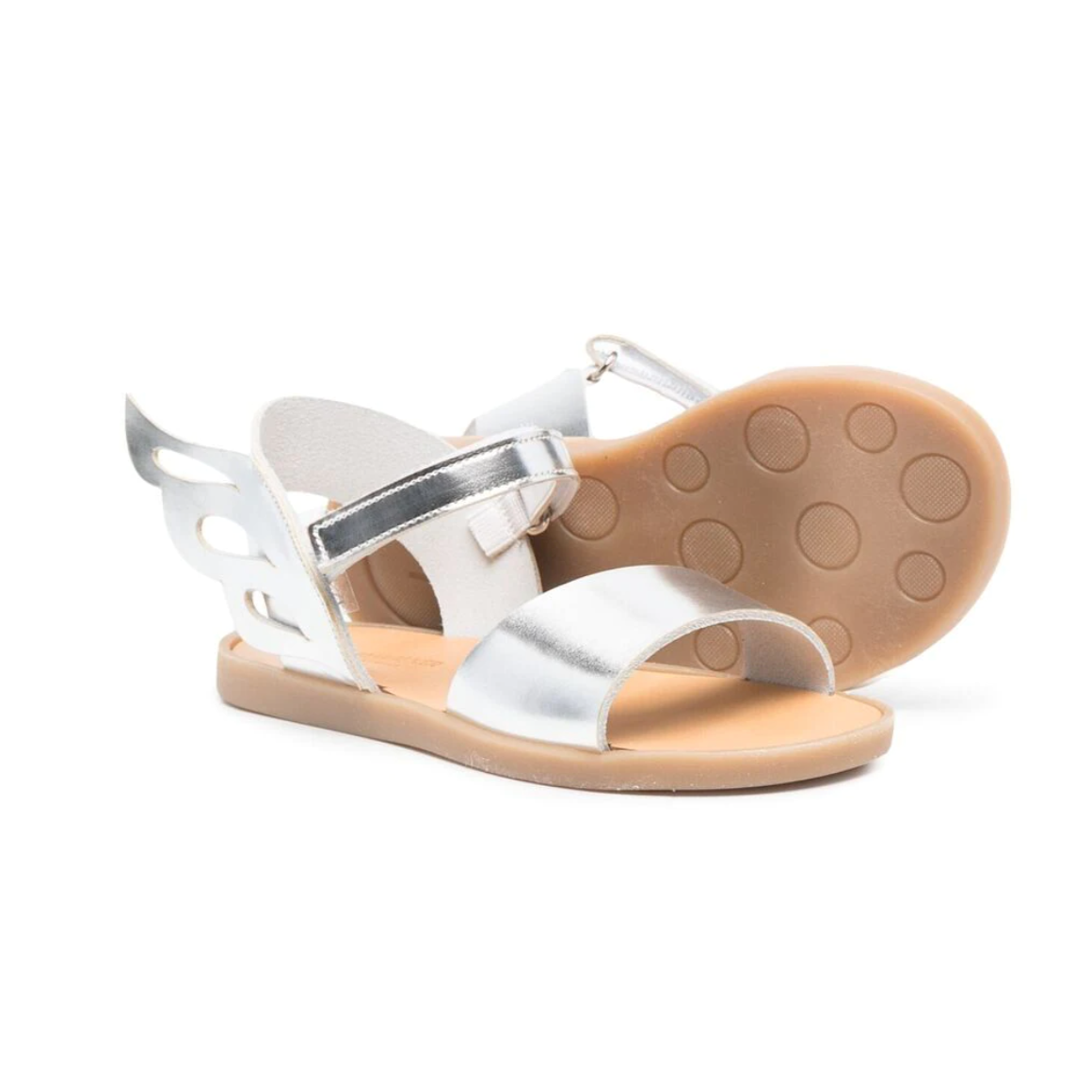 Babywalker Girl's Silver Lateral Winged Sandals