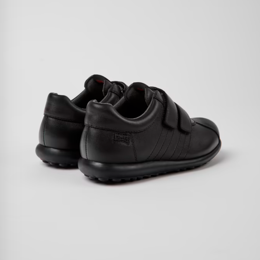 Camper Boy's Black Leather & Textile 'Pelotas' School Shoes