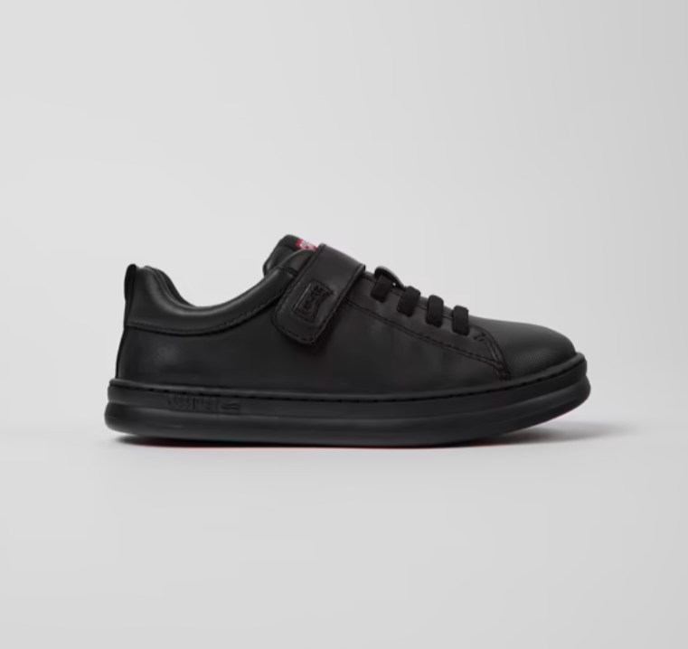 Camper Boy's Black Leather & Textile 'Runner' Sneakers