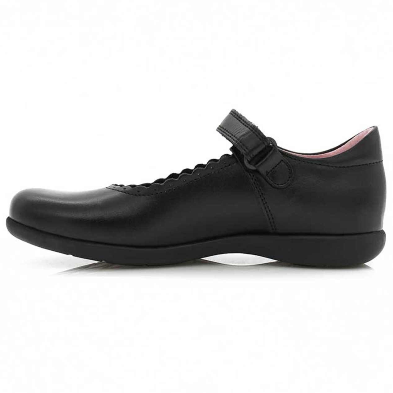 Petasil Girl's Black Leather 'Blanche' School Shoes