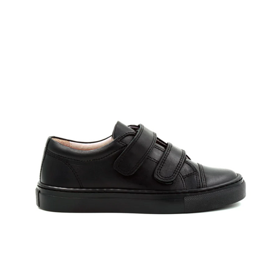 Petasil Boy's Black Leather 'Pose' (F) School Shoes