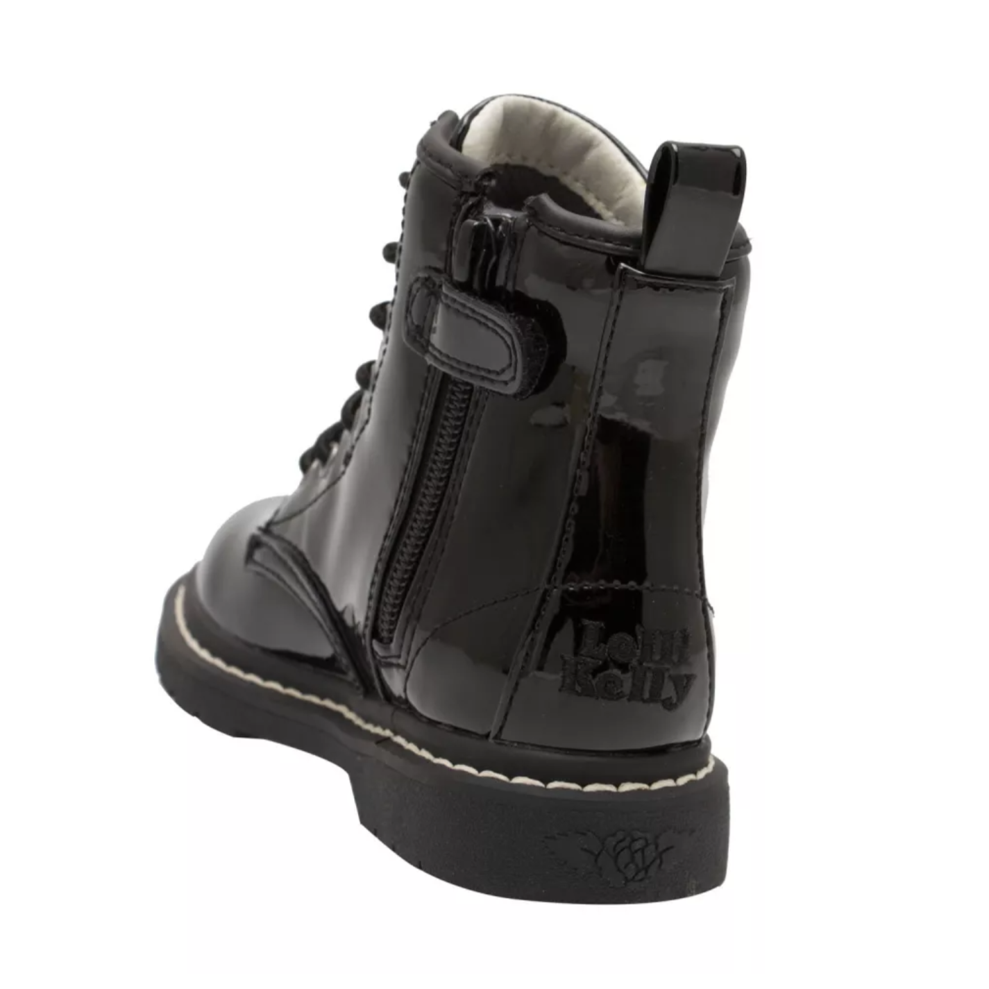 Lelli Kelly Girl's Black Patent 'Sofia' Zip Ankle Boots