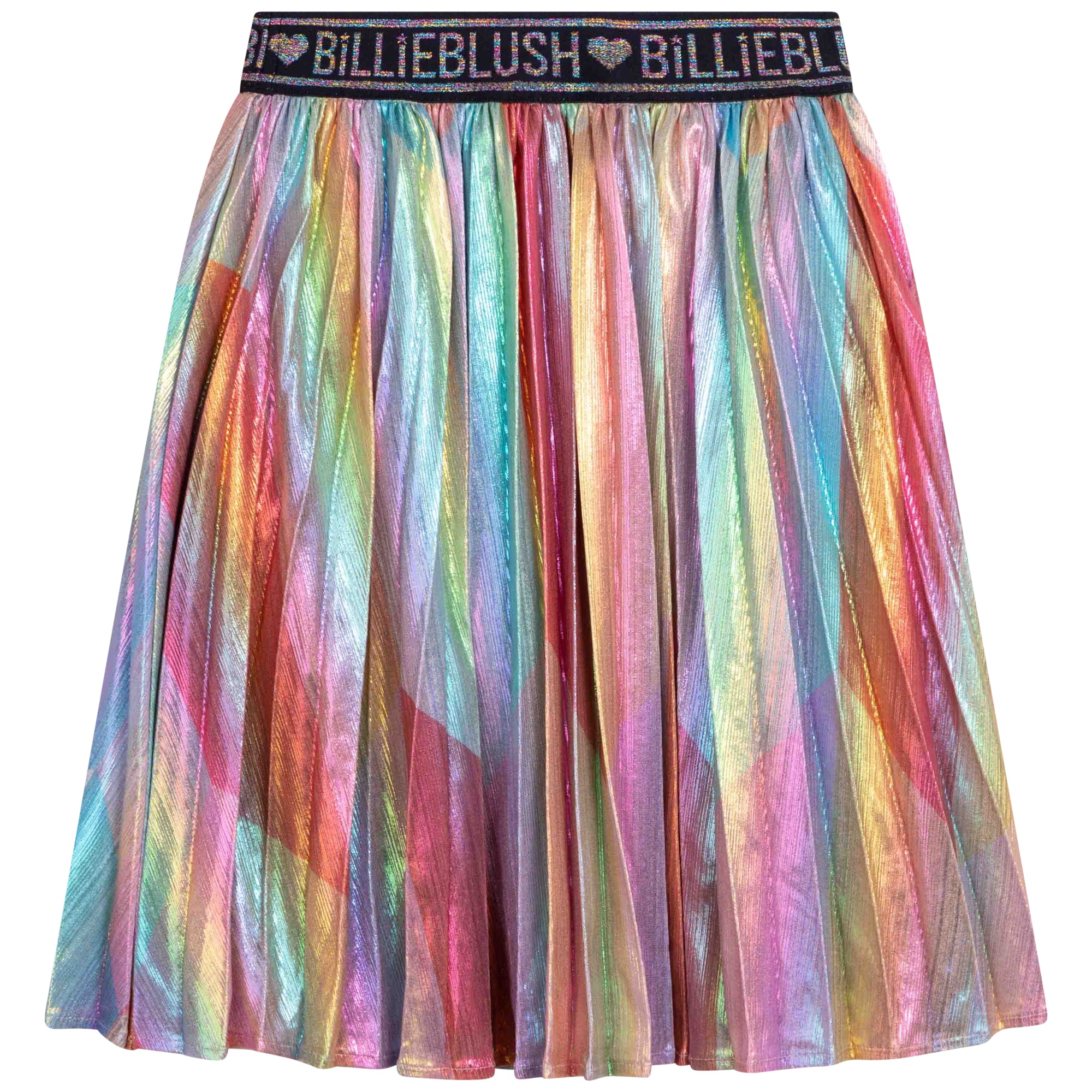 Multi coloured 2025 metallic pleated skirt