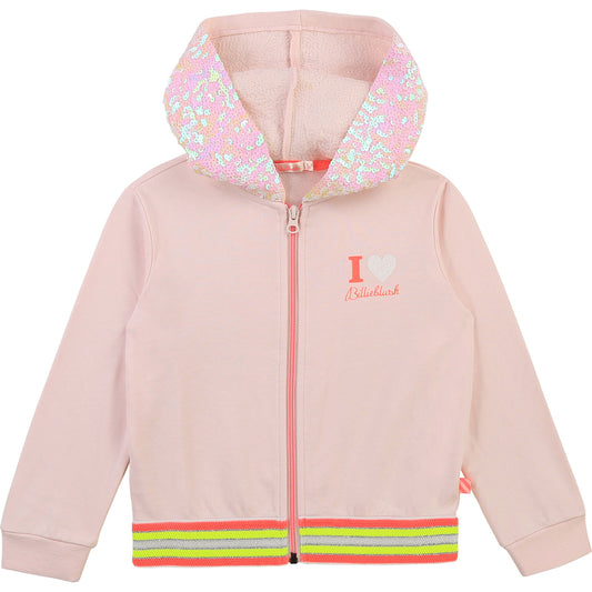 Billieblush Girl's Pale Pink Fleece Hoodie