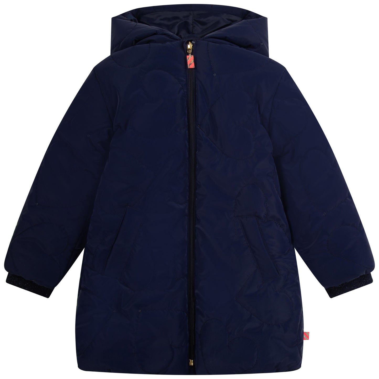 Billie Blush Girl's Navy Long Hooded Puffer Jacket