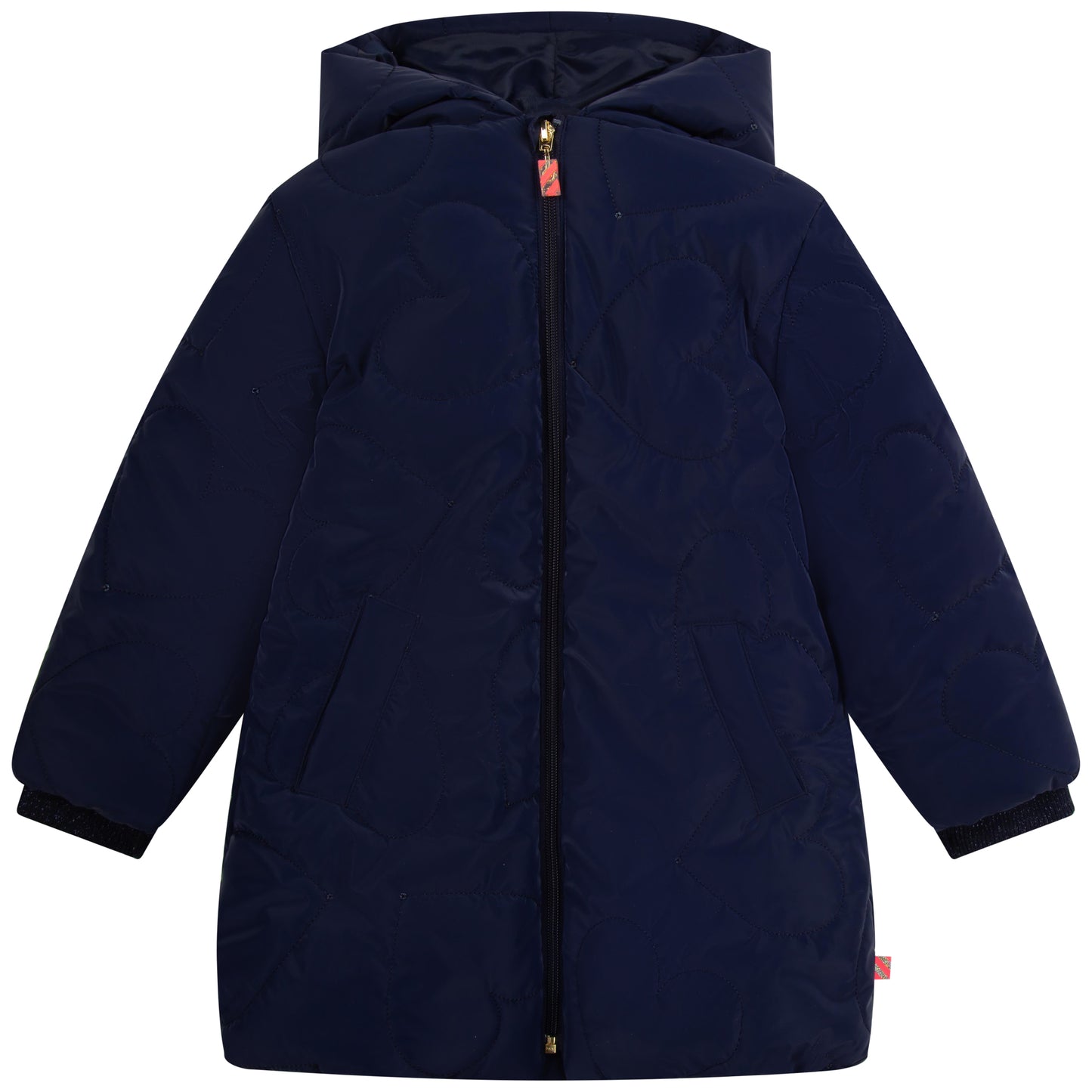 Billie Blush Girl's Navy Long Hooded Puffer Jacket