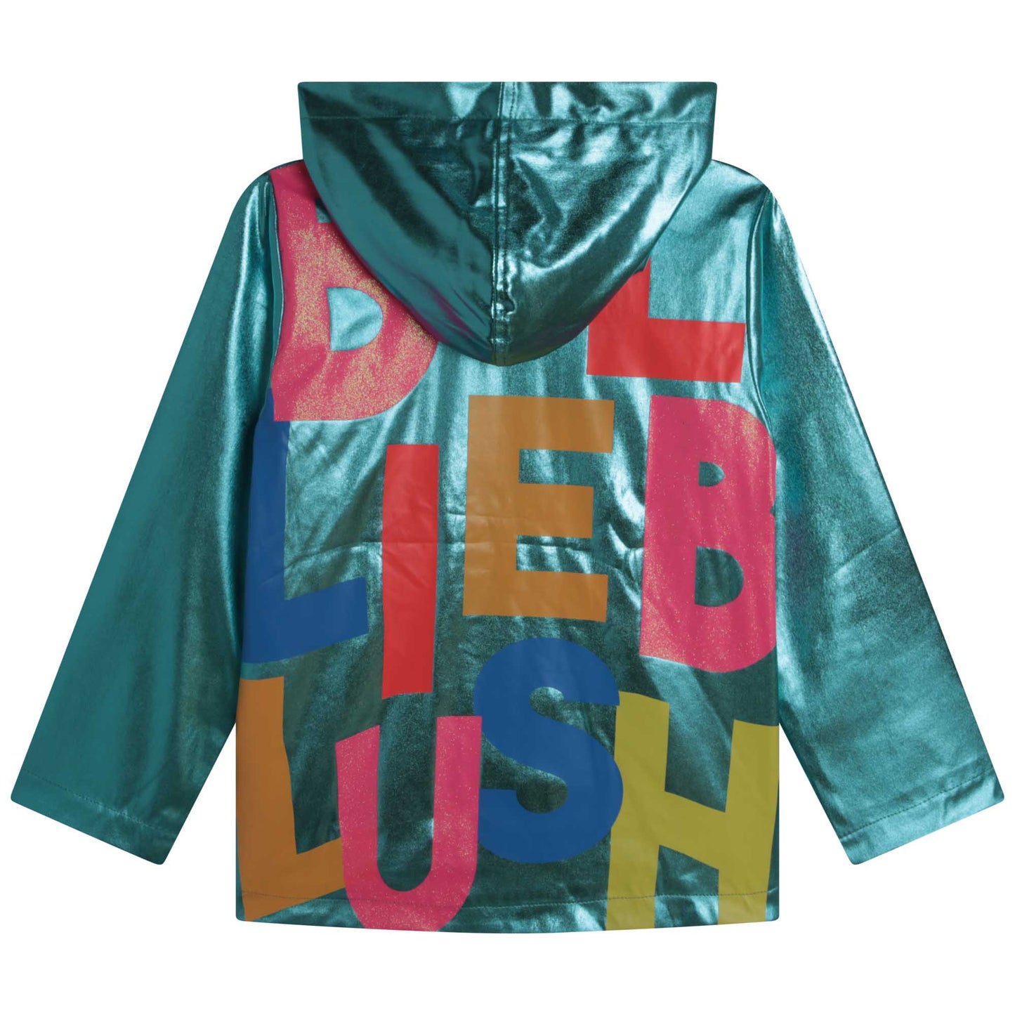 Billie Blush Girl's Sea Green Hooded Raincoat