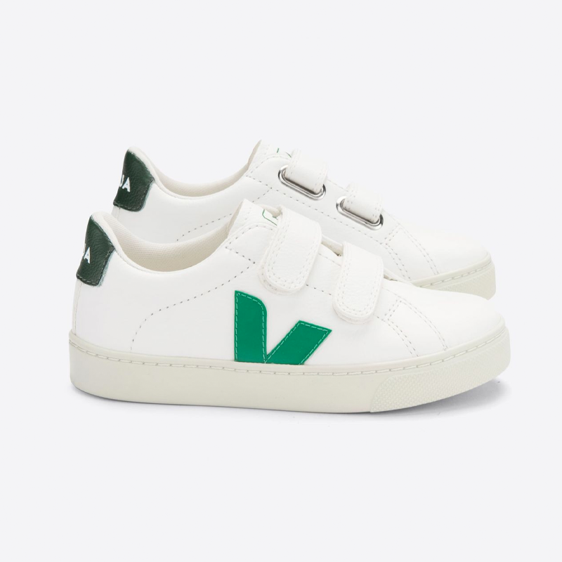 Veja Unisex Esplar Chromefree Leather White Emeraude Cyprus Trainers