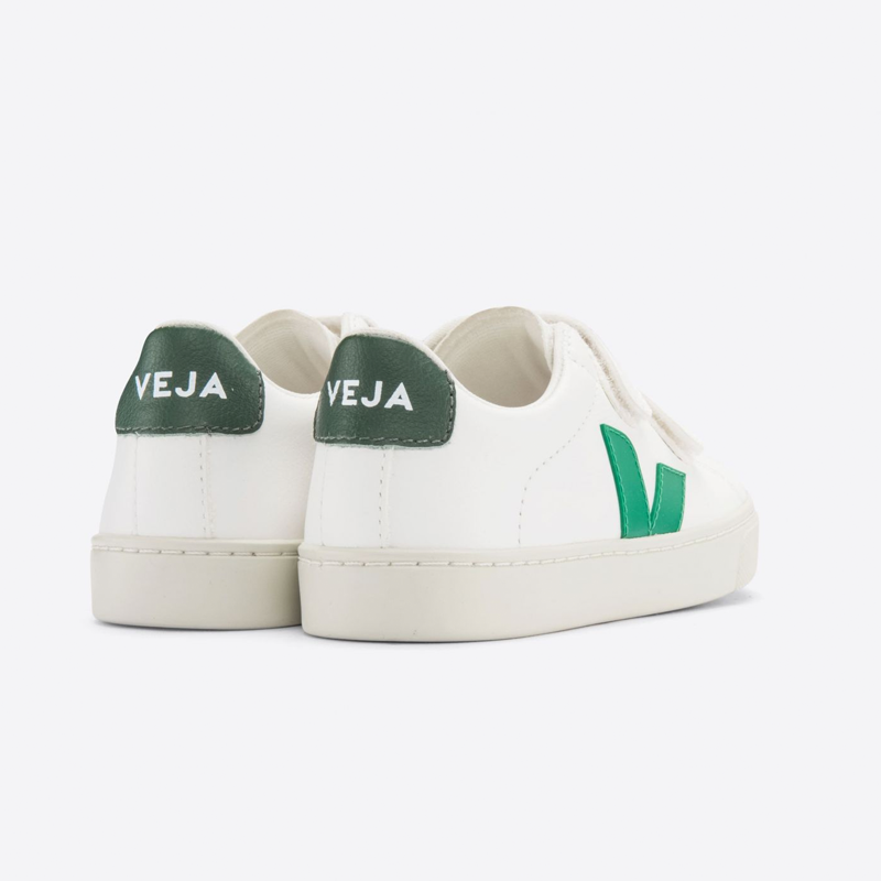 Veja Unisex Esplar Chromefree Leather White Emeraude Cyprus Trainers