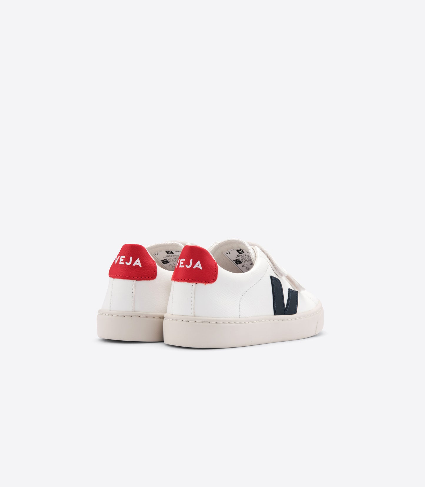 Veja Unisex Kid's Esplar White & Navy Velcro Trainers