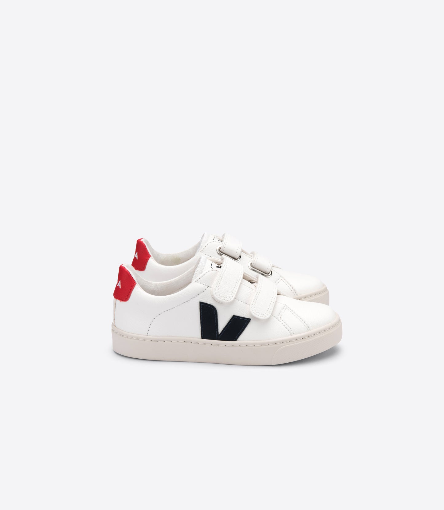 Veja Unisex Kid's Esplar White & Navy Velcro Trainers