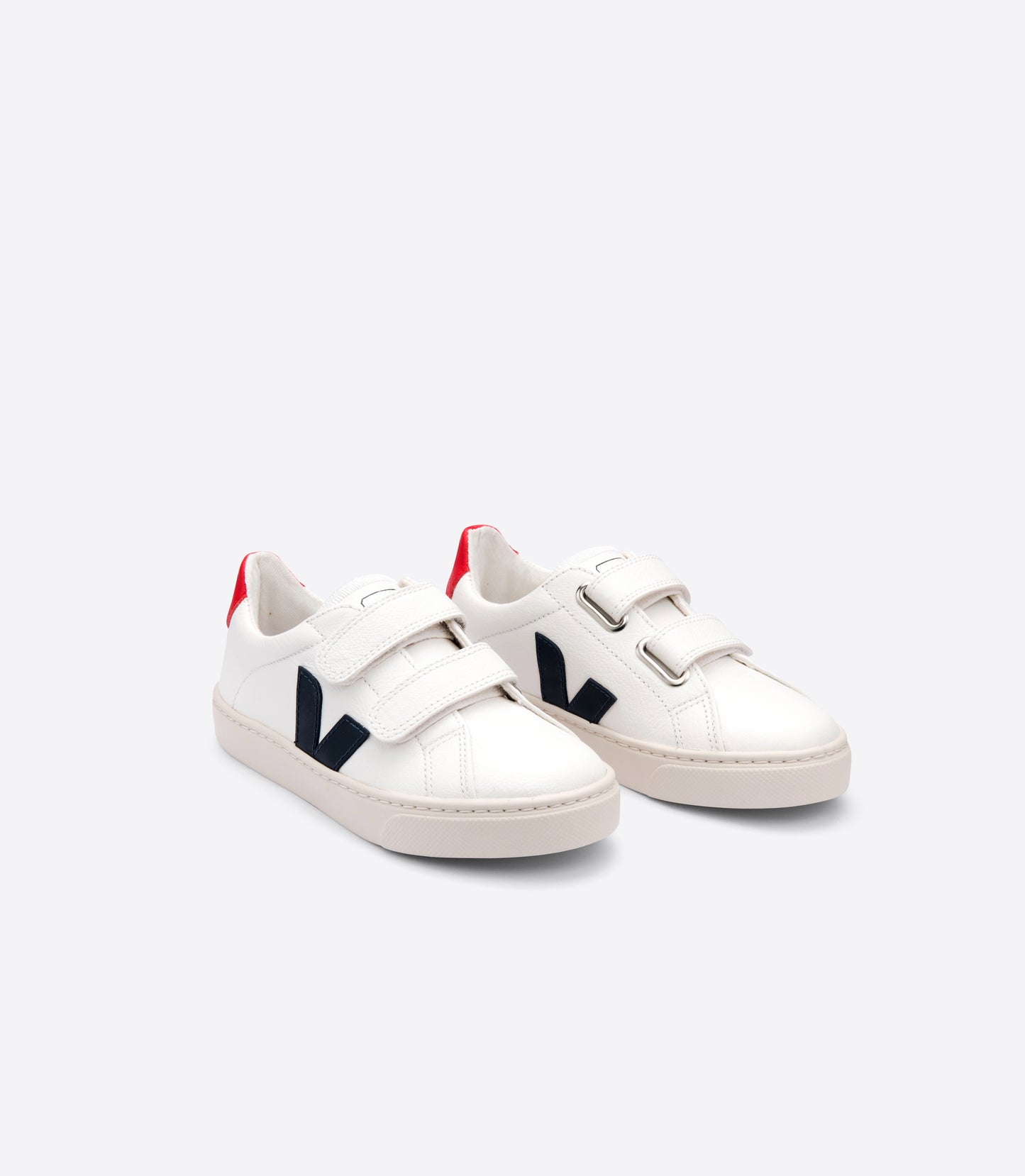 Veja Unisex Kid's Esplar White & Navy Velcro Trainers