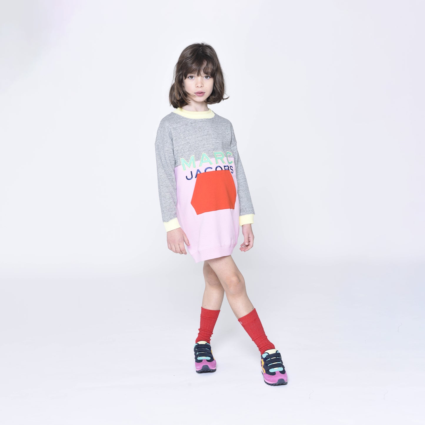 Marc Jacobs Girl's Long Sleeve Terry Multicolor Dress