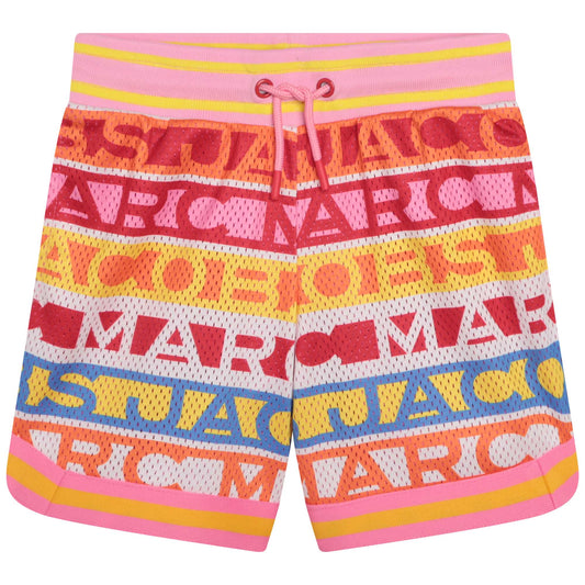 Marc Jacobs Girl's Multicoloured Striped Mesh Shorts