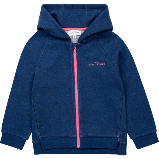 The Marc Jacobs Girl's Navy Hooded Tracksuit Cardigan