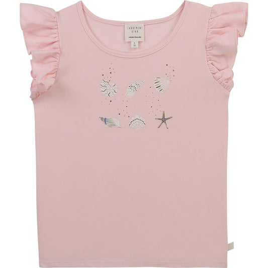Carrément Beau Girl's Pink Short Sleeve T-Shirt