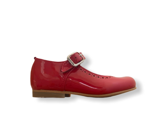 Caminito Red Patent Leather Buckle Shoe