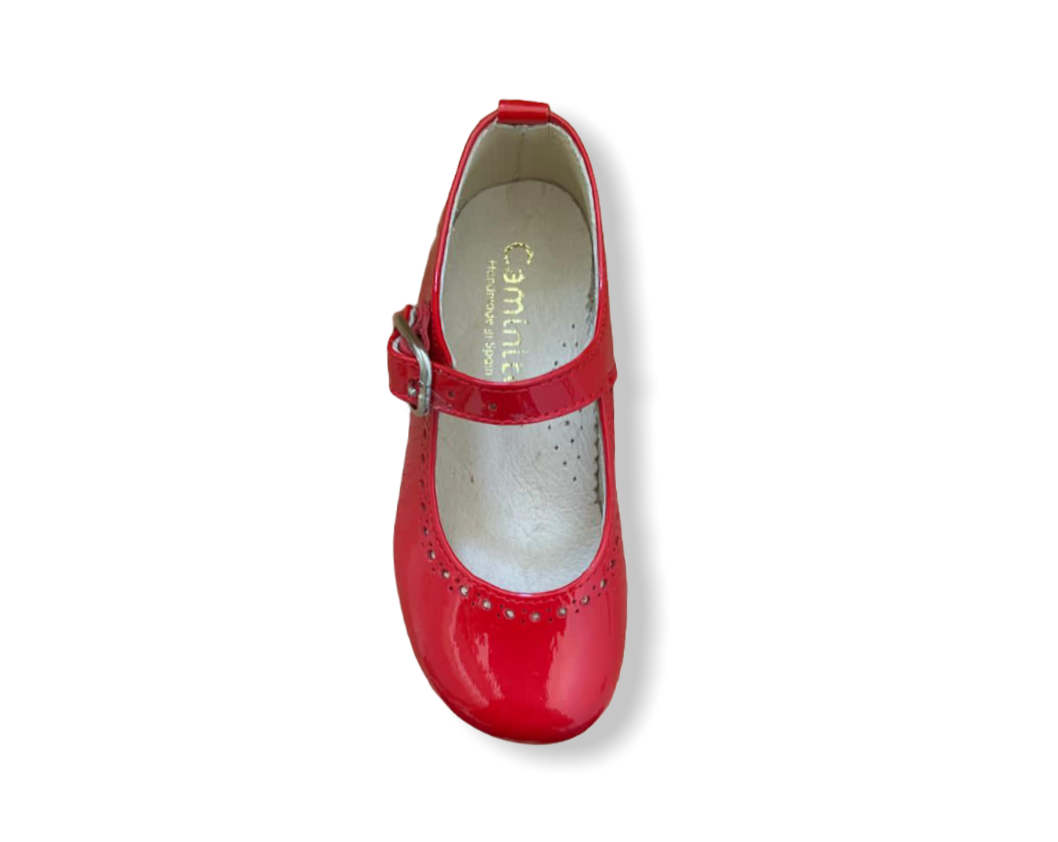 Caminito Red Patent Leather Buckle Shoe