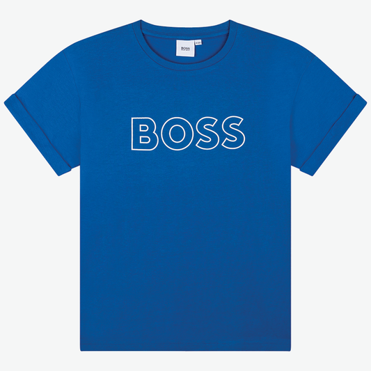 Hugo Boss Boy's Electric Blue Cotton T-Shirt