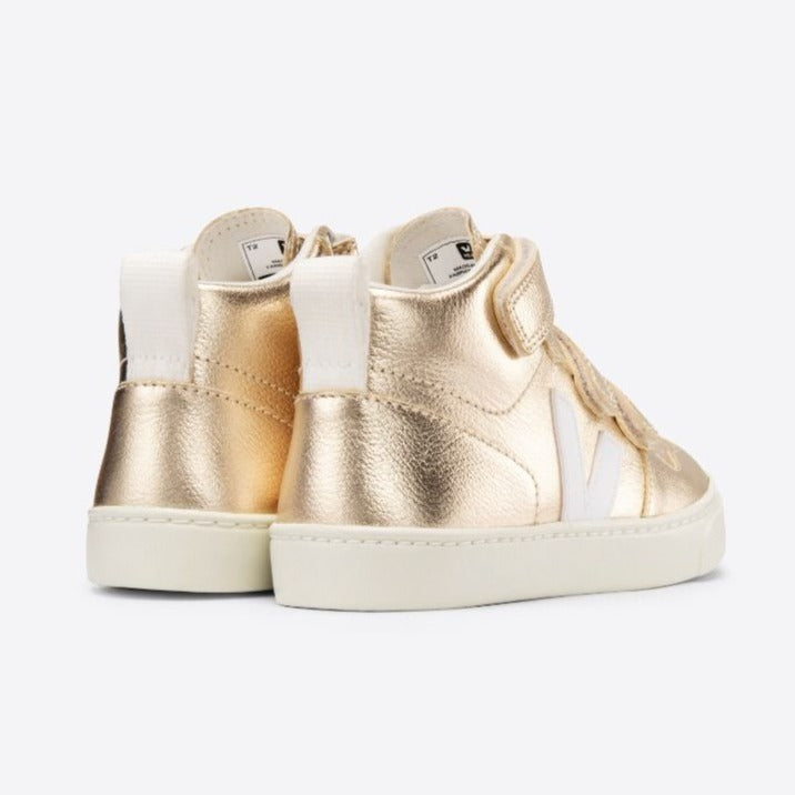 Veja Girl's V-10 Mid Platine White Trainers