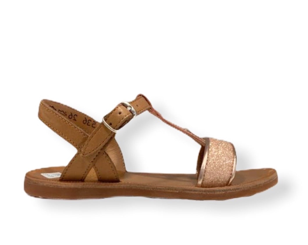 Pom D’api Plagette FL Camel Copper Buckle Sandal