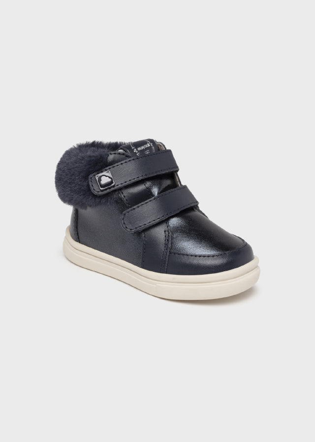 Mayoral Baby Girl's Navy Fur Detail Boots