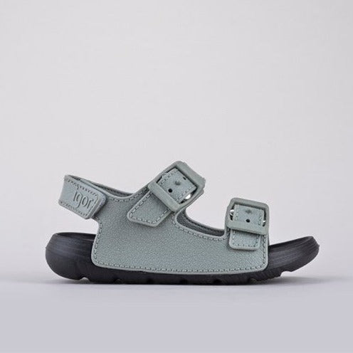 Igor Boy's Maui Black & Green Sandals