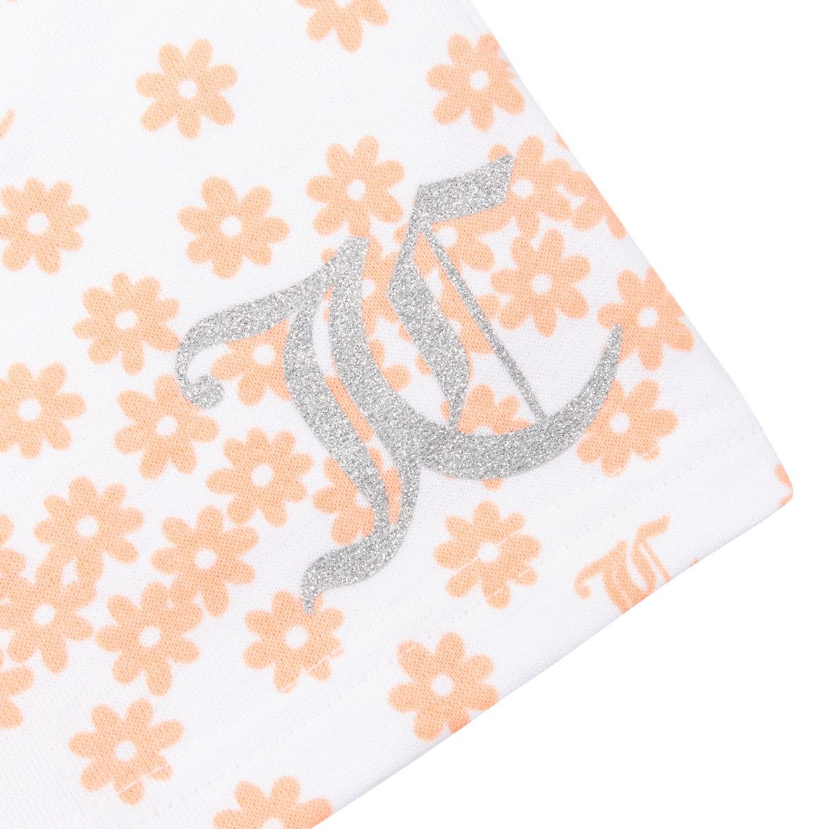 Juicy Couture Girl's White & Peach Daisy Print Shorts