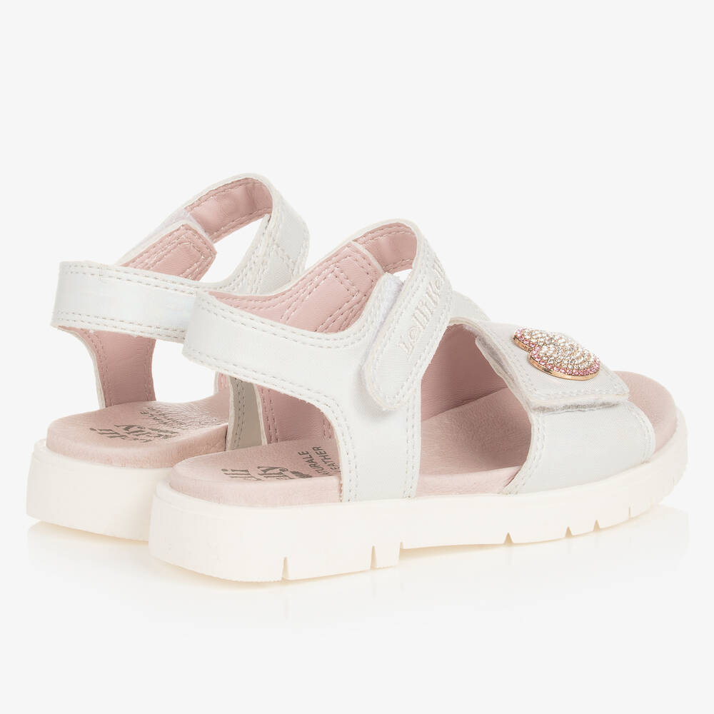 Lelli Kelly Girl's White Adele Heart Sandals