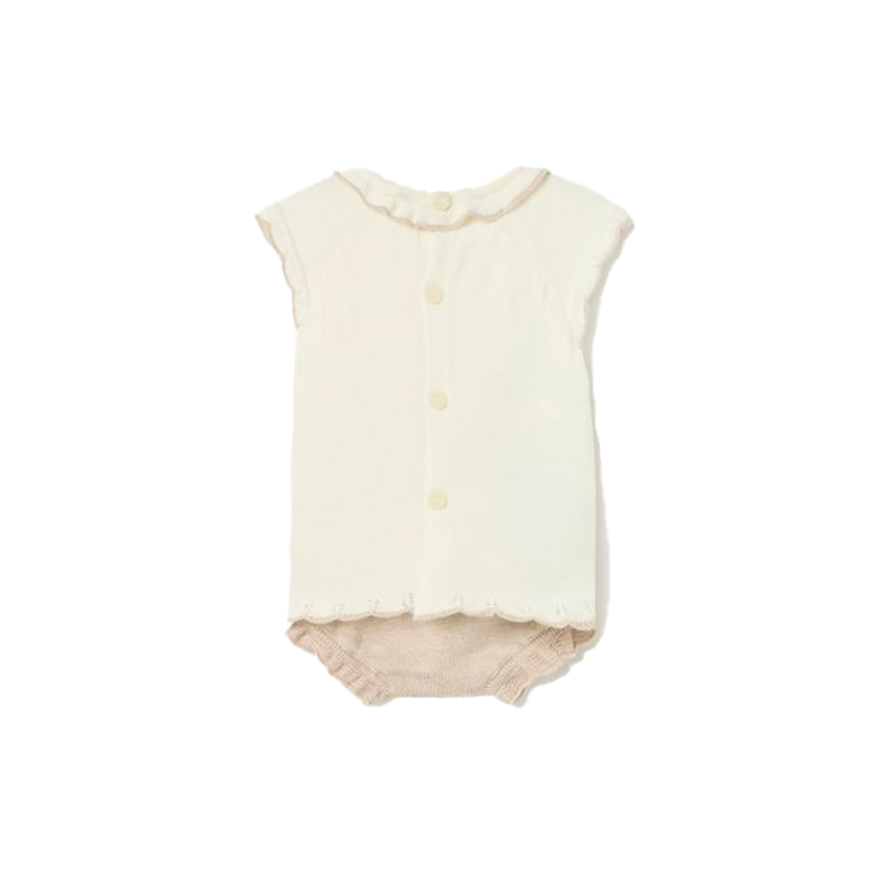 Mayoral Baby Girl's Beige 2-Piece Sustainable Cotton Knit Set