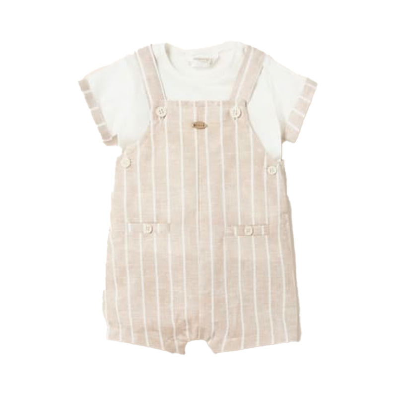 Mayoral Baby Boy's Linen Print Dungaree Set