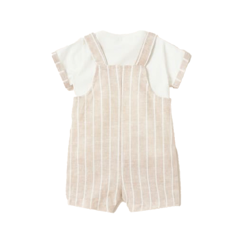 Mayoral Baby Boy's Linen Print Dungaree Set