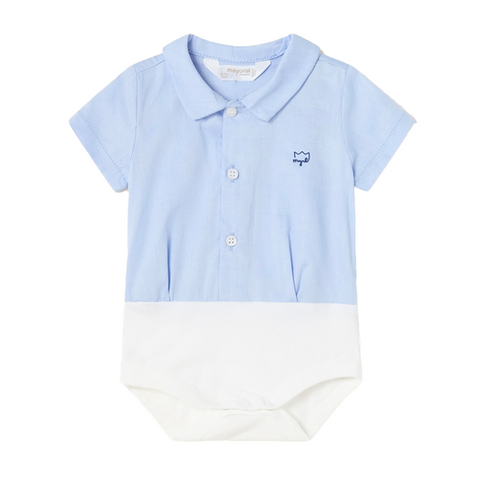 Mayoral Baby Boy's Sky Blue Bodysuit