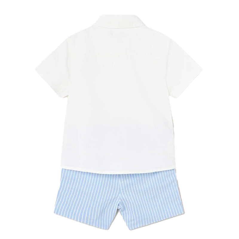 Mayoral Baby Boy's Light Blue Linen Short Set