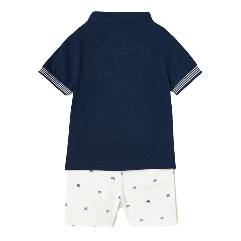 Mayoral Baby Boy's White & Navy 2-Piece Polo Set