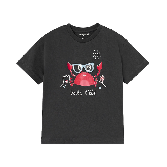 Mayoral Baby Boy's Charcoal Crab Interactive T-Shirt