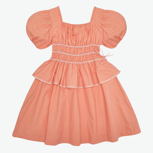 The Middle Daughter Girl's Shrimp 'Tie Breaker' Dress