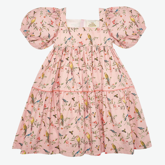 The Middle Daughter Girl's Pink Birdy Print 'Know Full Well' Dress