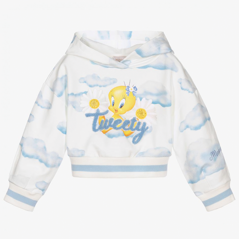 Monnalisa Girl's Clouds Tweety Hoodie