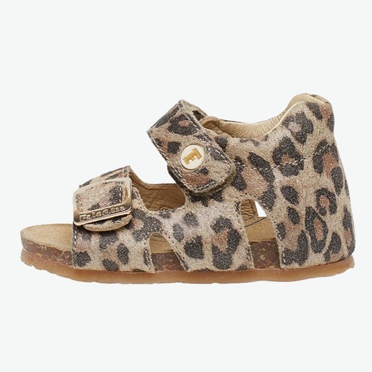 Falcotto Girl's Leopard Platinum Bea Sandals