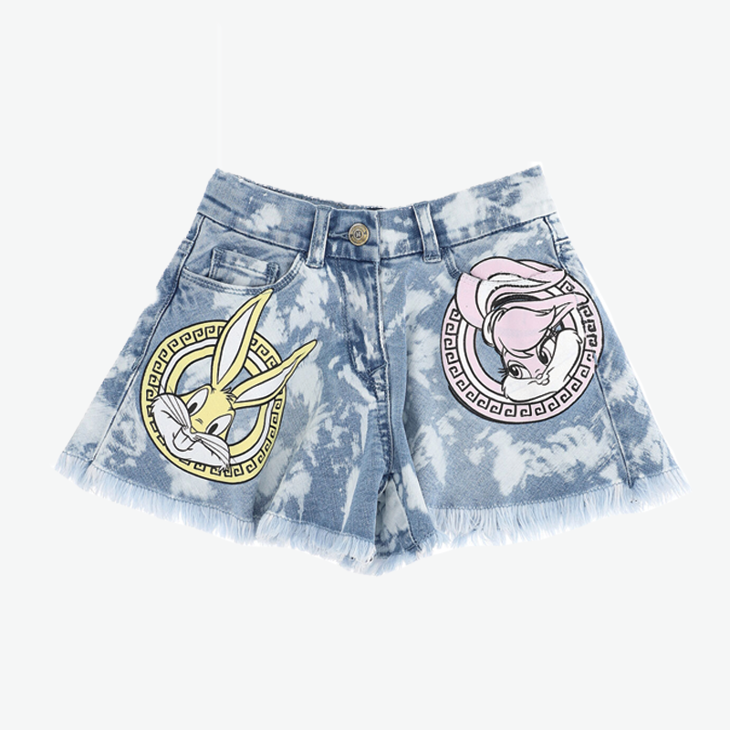 Monnalisa Girl's Bugs Bunny Denim Shorts