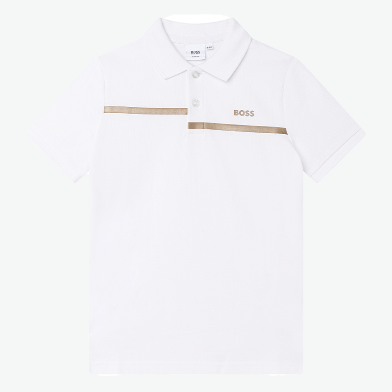 Hugo Boss Boy's Cotton White Piqué