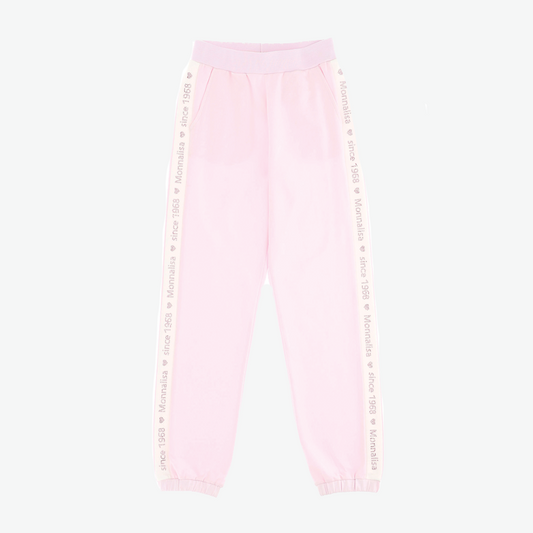 Monnalisa Girl's Pink Fleece Rhinestone Joggers