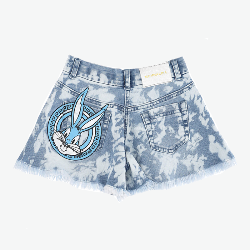 Monnalisa Girl's Bugs Bunny Denim Shorts