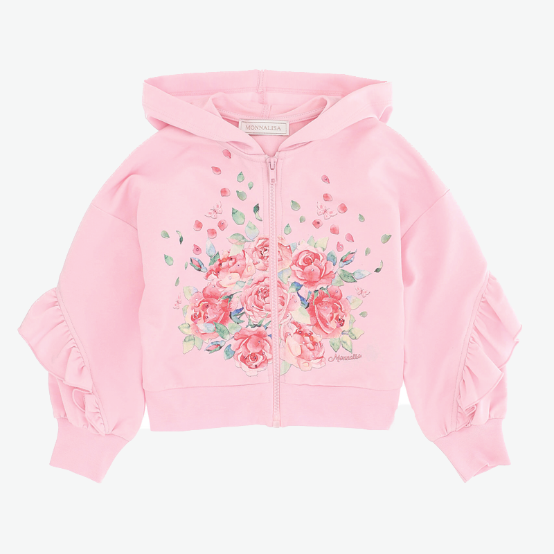 Monnalisa Girl's Rose Pink Sporty Chic Hoodie