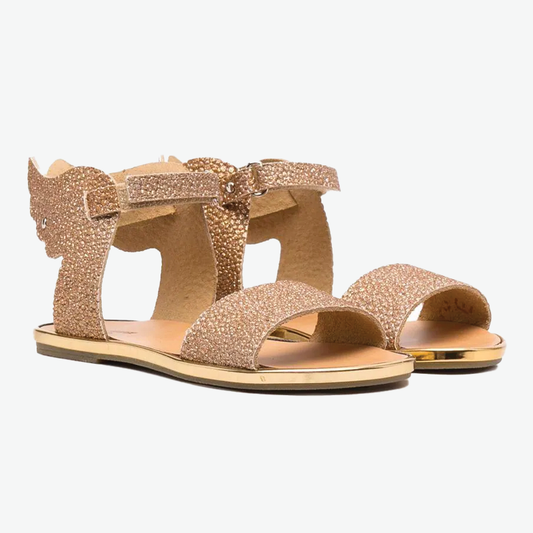Babywalker Girl's Gold Metallic Effect Winged Sandals
