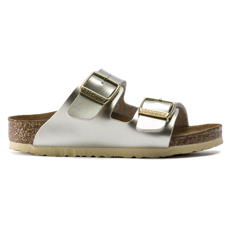 Birkenstock Girl's Gold Metallic Arizona Sandals